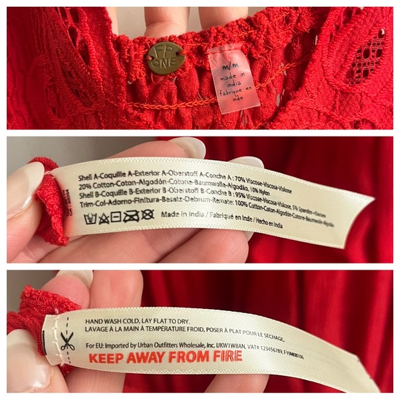 Free People Adella Maxi Dress Red Size Medium - Picture 9 of 12